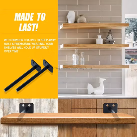 Изготовленное на заказ сверхмощное монтажное оборудование из листового металла Металлический угловой кронштейн полки для промышленного применения